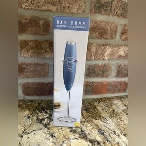 Rae Dunn frother deep dusty blue “FROTH” Brand new - HTF color